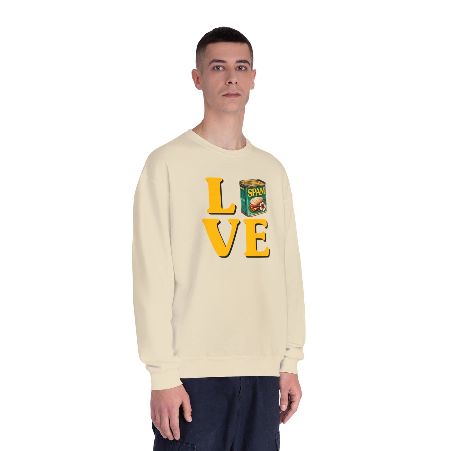 SPAM LOVE Printed Crew Sweatshirt for Spam Lovers