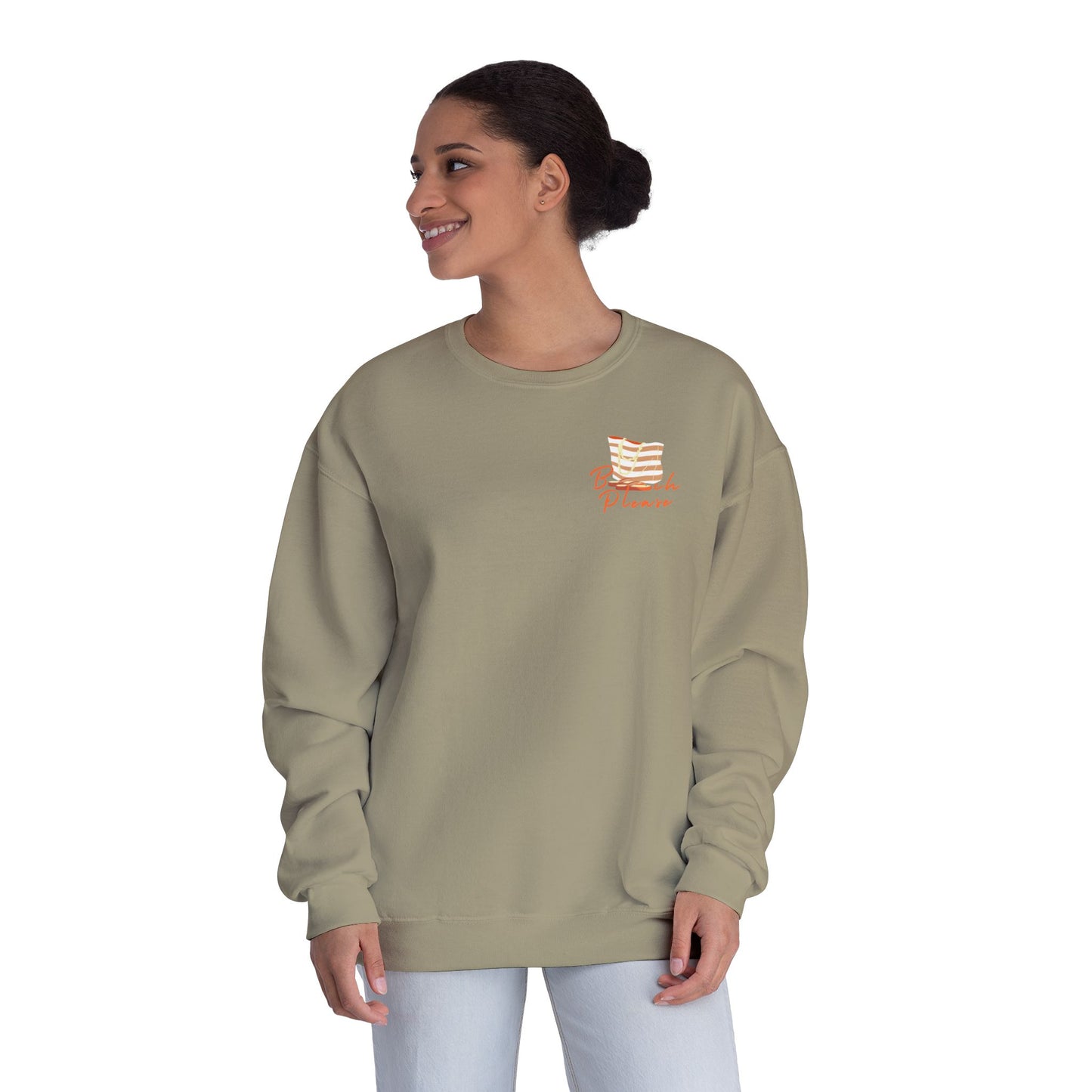 Beach Please Printed Crew Sweatshirt