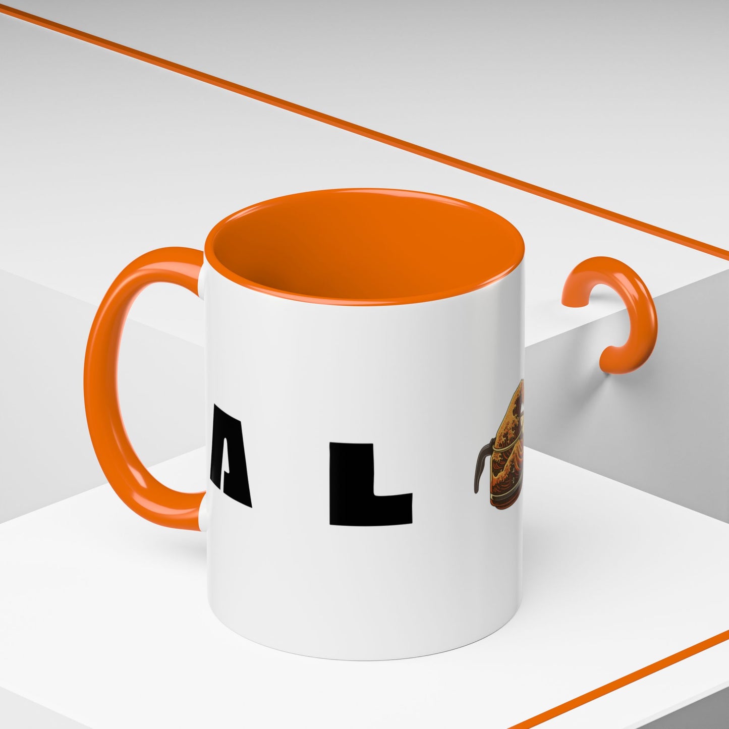The Great Wave of Coffee Aloha Graphic Lined Mug for Coffee Lovers