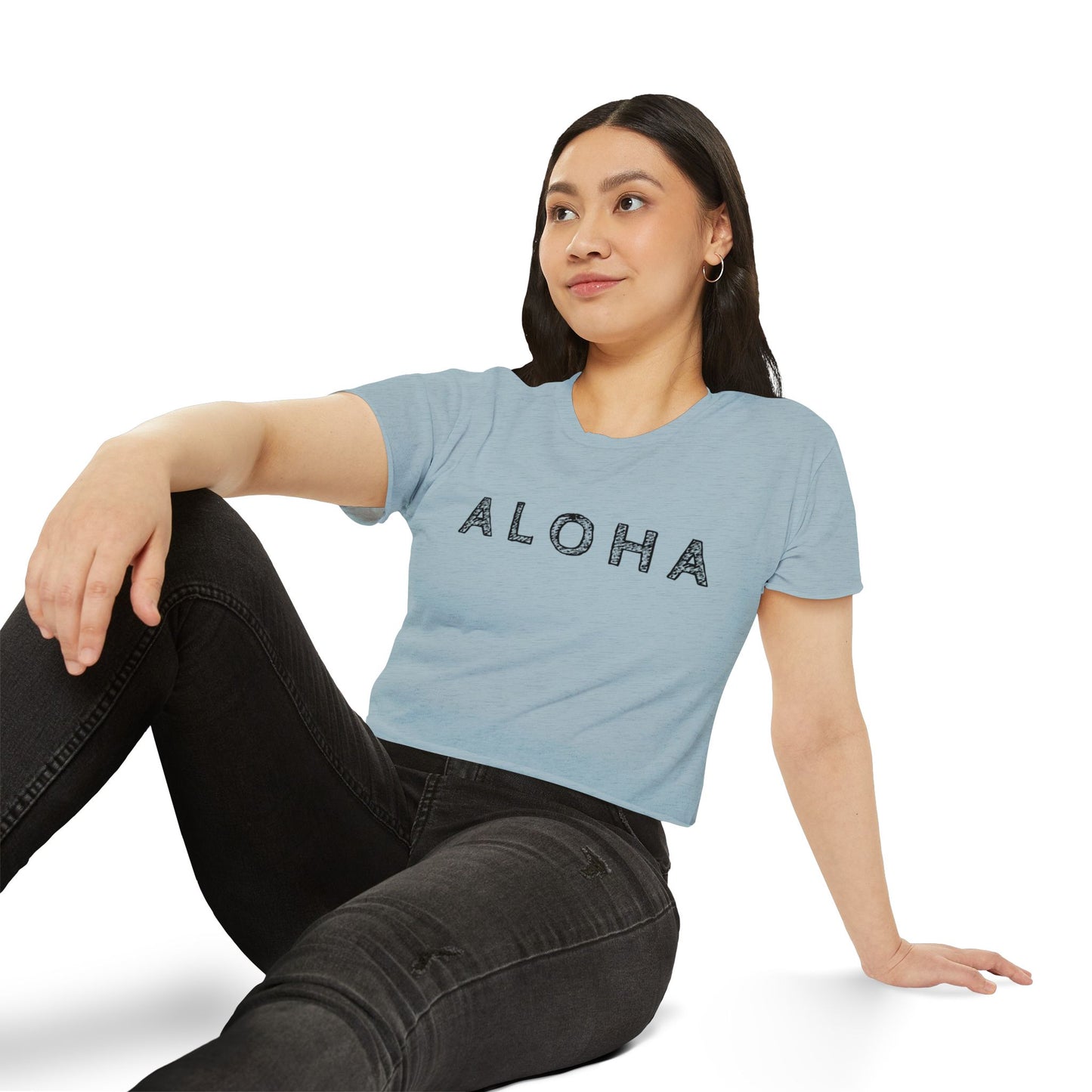 Aloha Scribble Festival Crop Top
