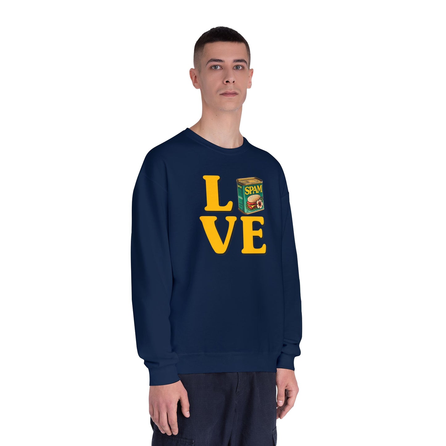 SPAM LOVE Printed Crew Sweatshirt for Spam Lovers