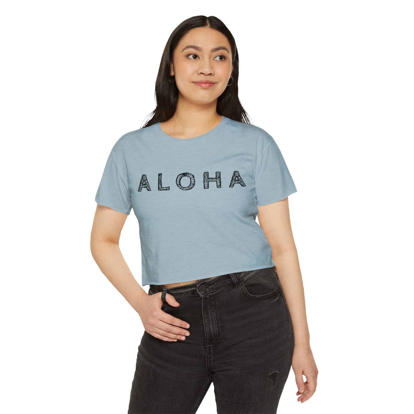 Aloha Scribble Festival Crop Top