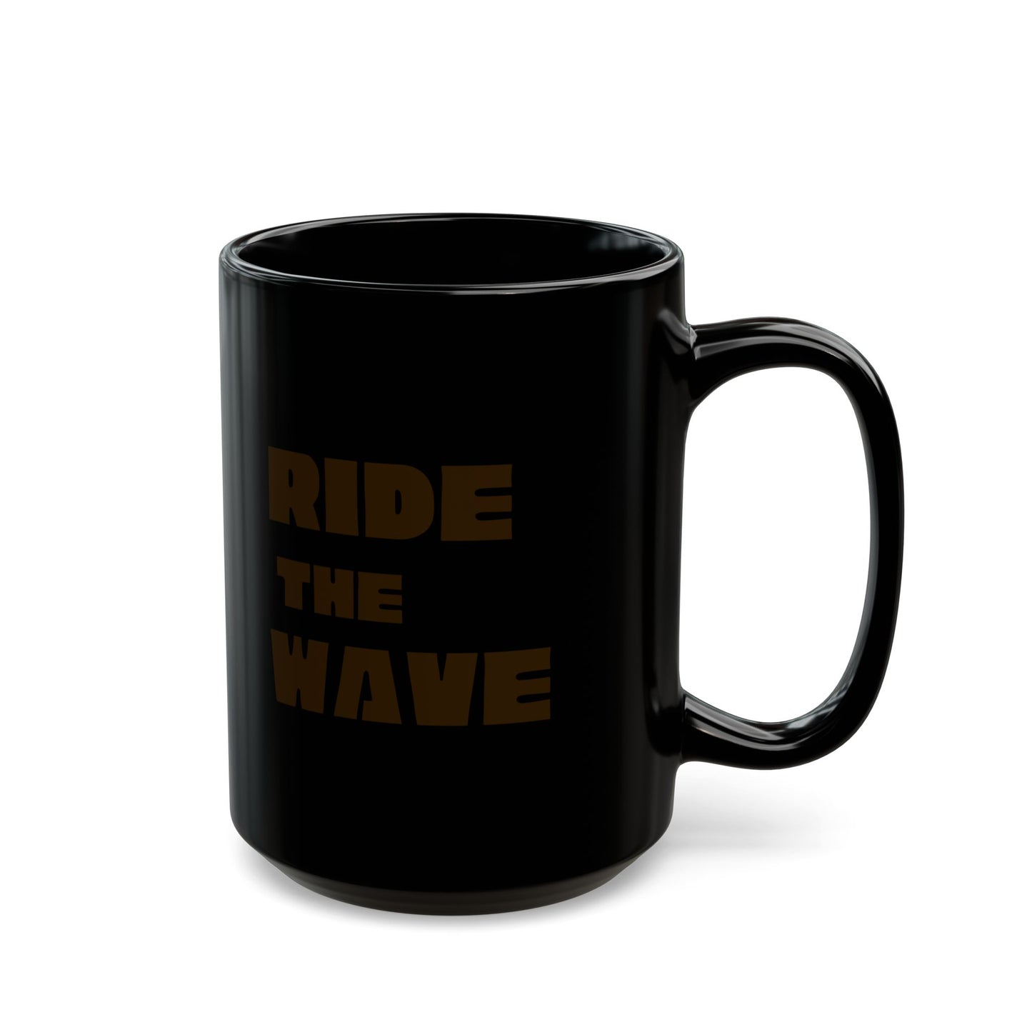 The Great Wave of Coffee Black Mug - Ride the Wave in 11oz and 15oz Sizes