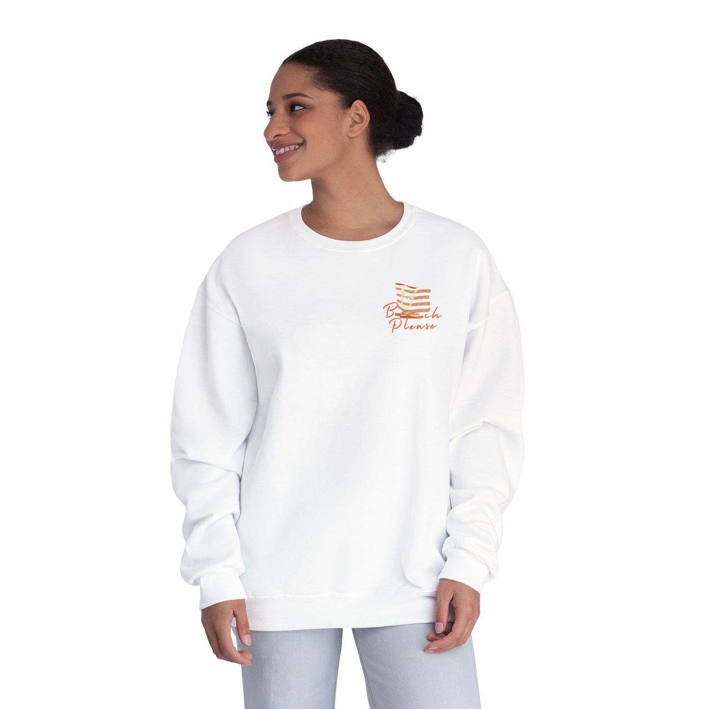 Beach Please Printed Crew Sweatshirt