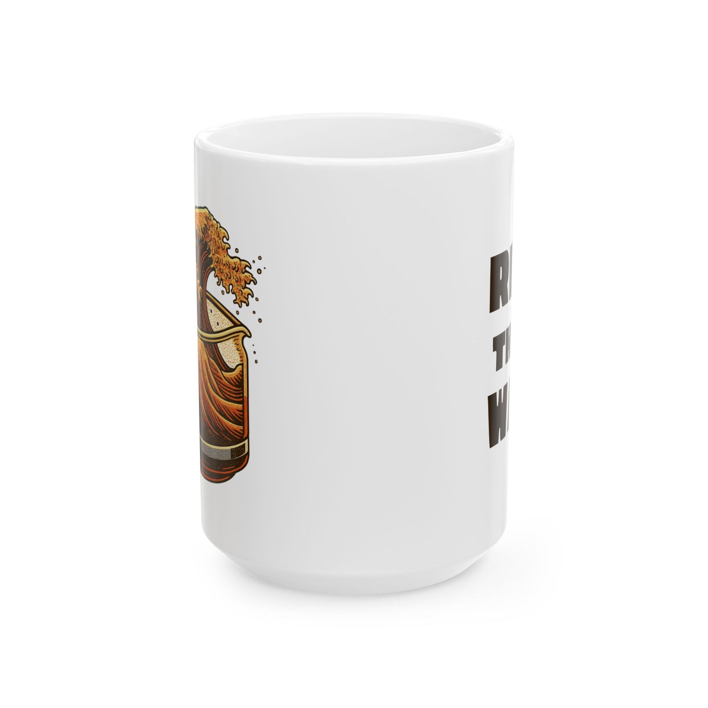 The Great Wave of Coffee White Ceramic Mug - Ride the Wave