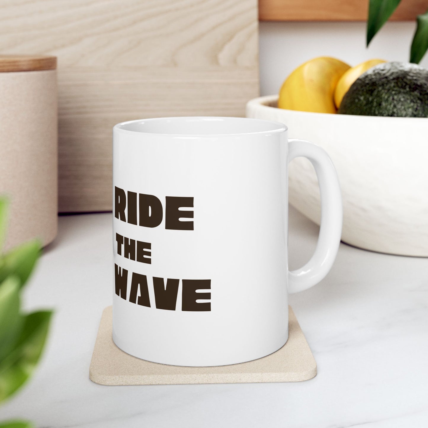 The Great Wave of Coffee White Ceramic Mug - Ride the Wave