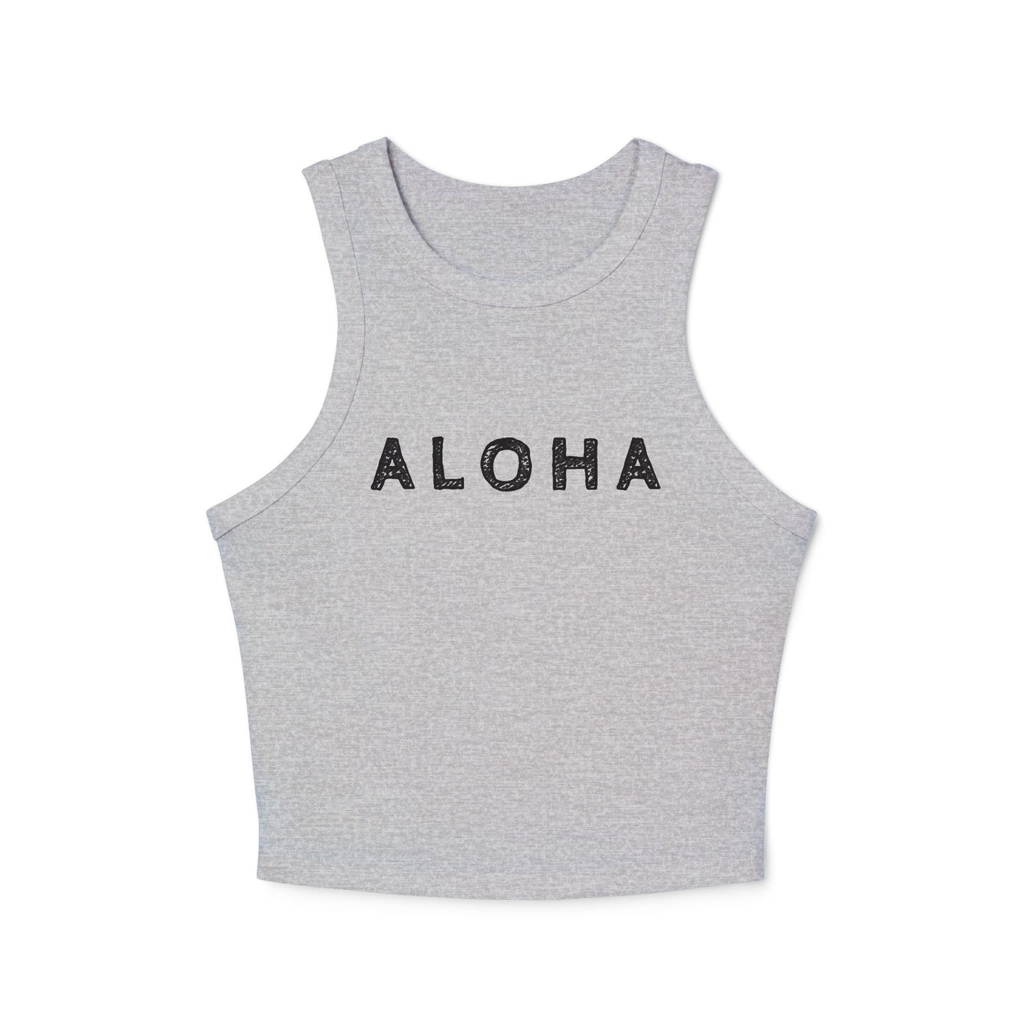 Aloha Logo Premium Micro Rib Racer Tank Top