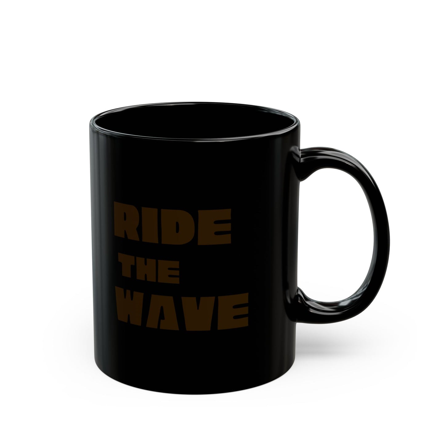 The Great Wave of Coffee Black Mug - Ride the Wave in 11oz and 15oz Sizes