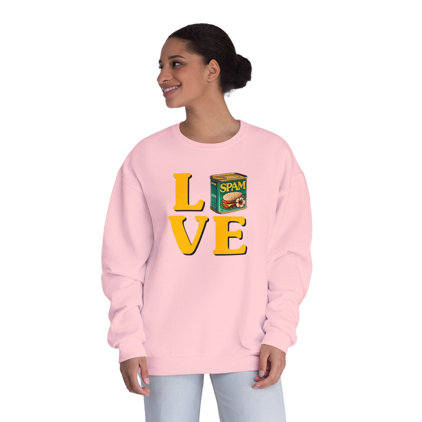 SPAM LOVE Printed Crew Sweatshirt for Spam Lovers