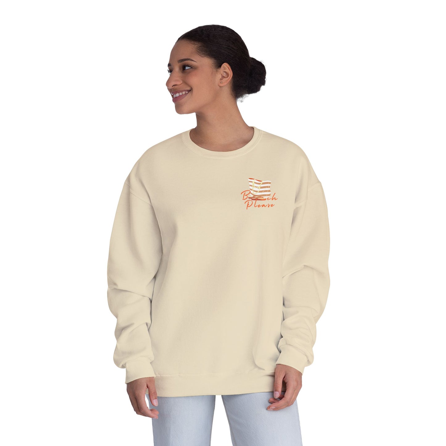 Beach Please Printed Crew Sweatshirt