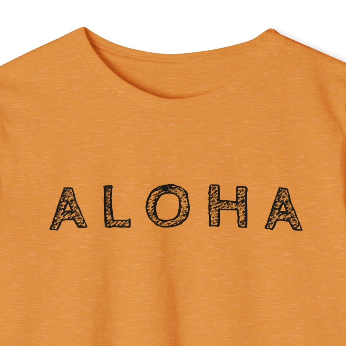 Aloha Scribble Festival Crop Top