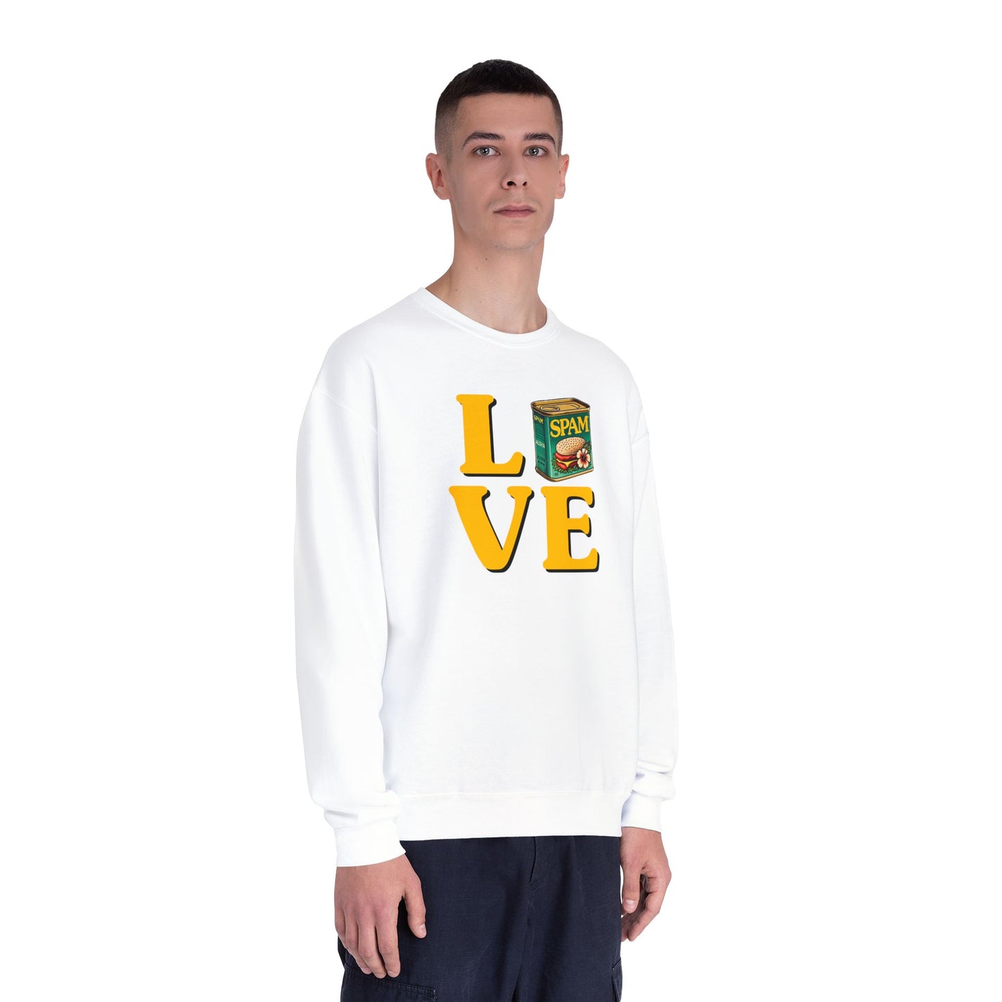 SPAM LOVE Printed Crew Sweatshirt for Spam Lovers
