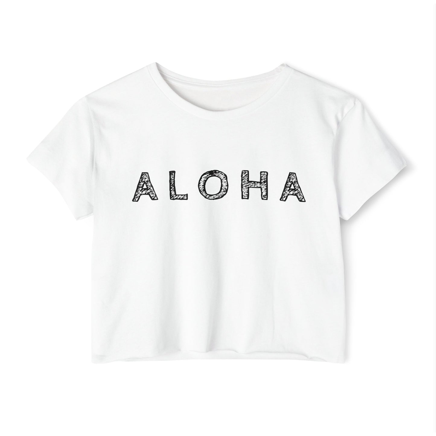 Aloha Scribble Festival Crop Top
