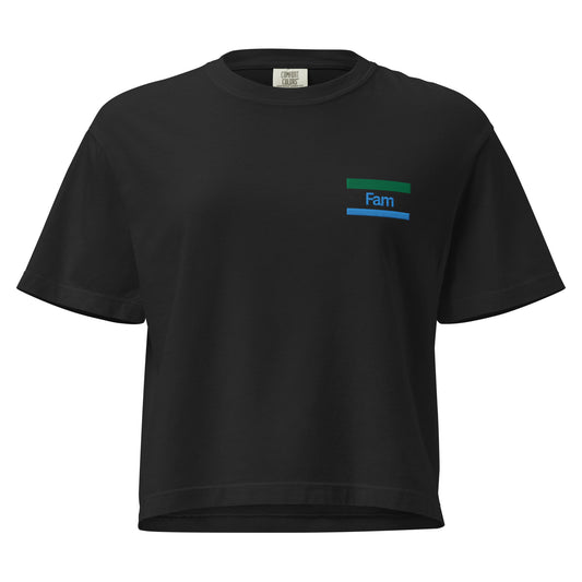 Konbini Fam Embroidered T-shirt: Boxy Fit, Ring-Spun Cotton-T-Shirt-Bits of Aloha