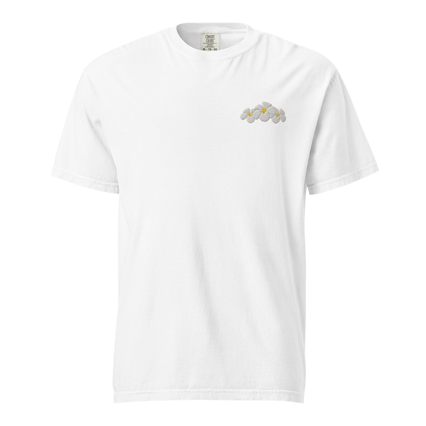 Plumeria Premium Embroidered T-shirt-T-Shirt-Bits of Aloha