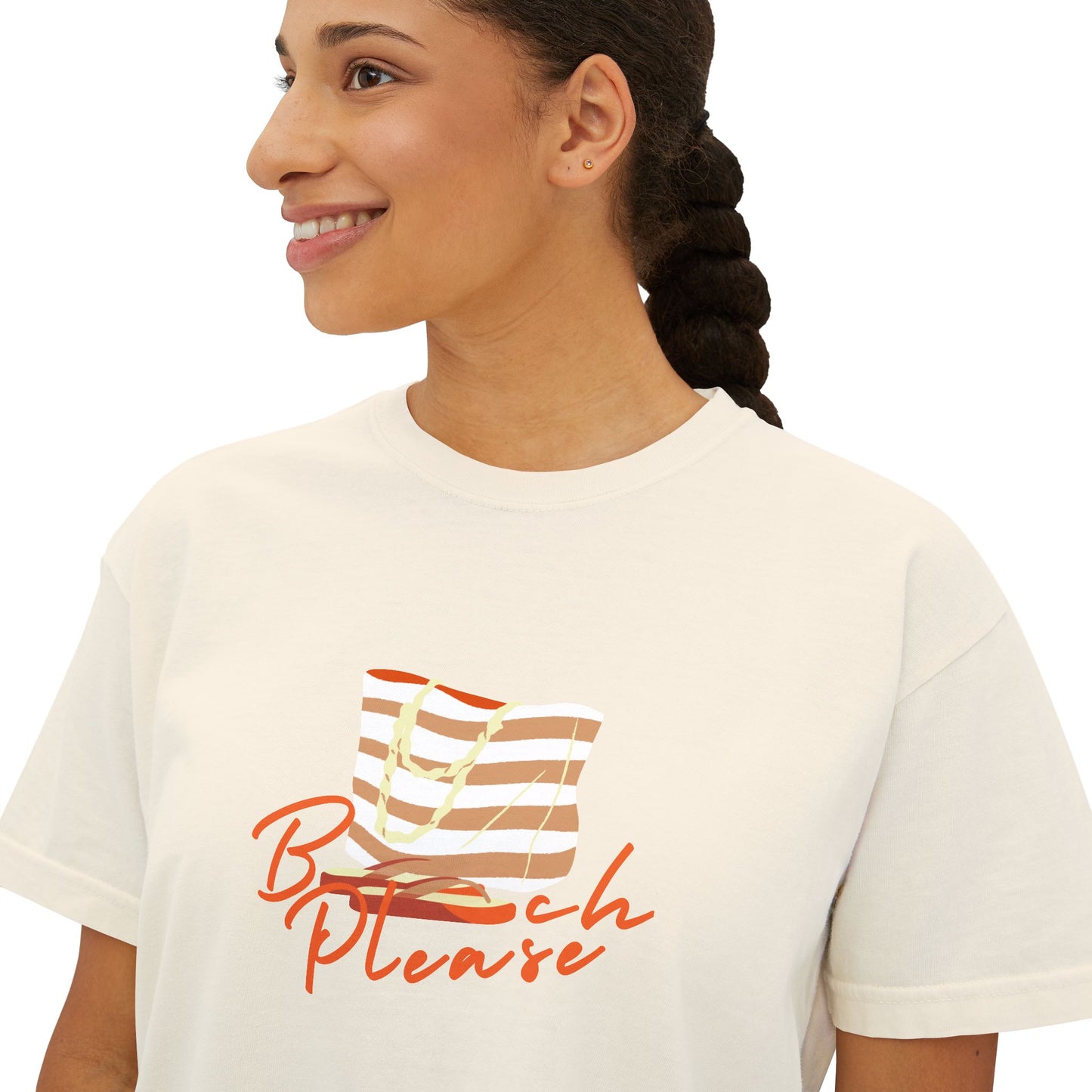 Beach Please Boxy Tee-T-Shirt-Bits of Aloha