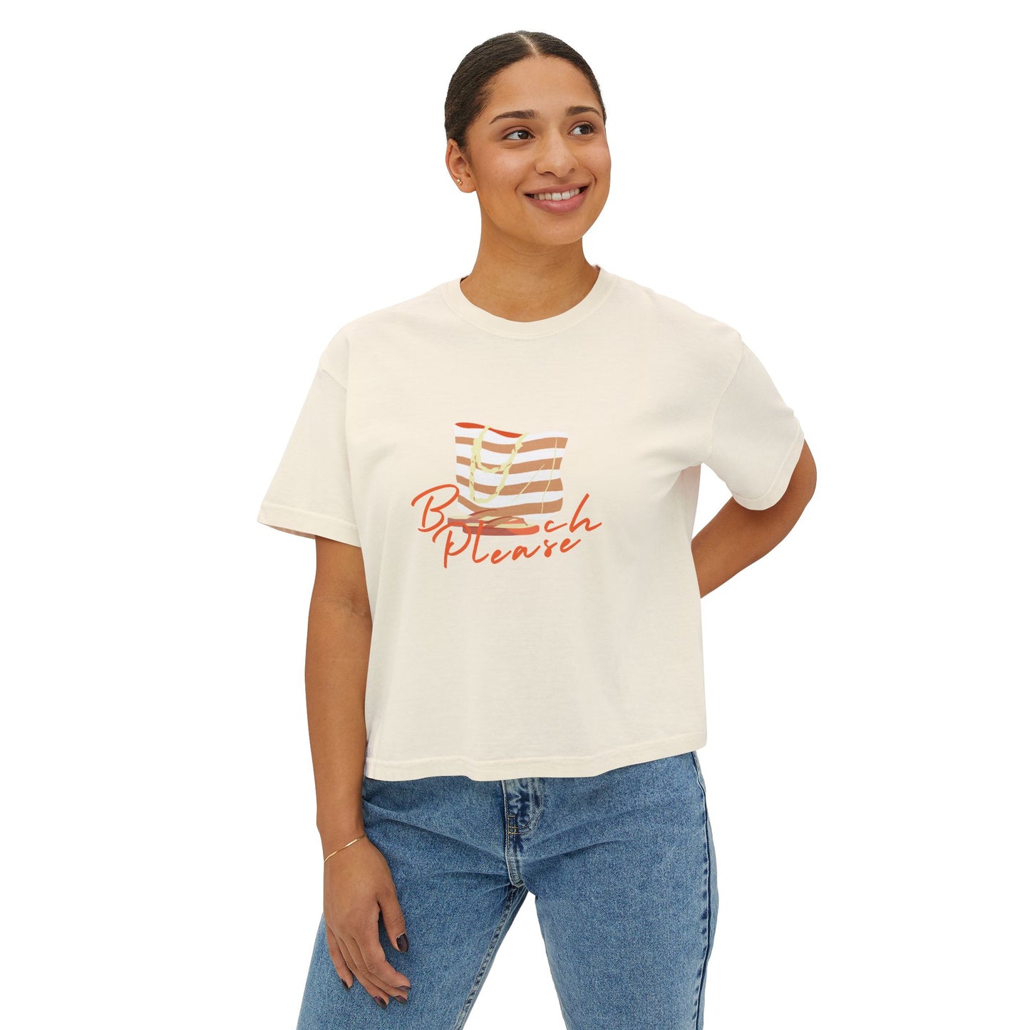 Beach Please Boxy Tee-T-Shirt-Bits of Aloha