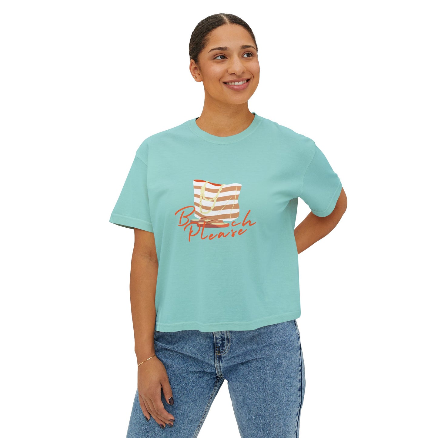 Beach Please Boxy Tee-T-Shirt-Bits of Aloha