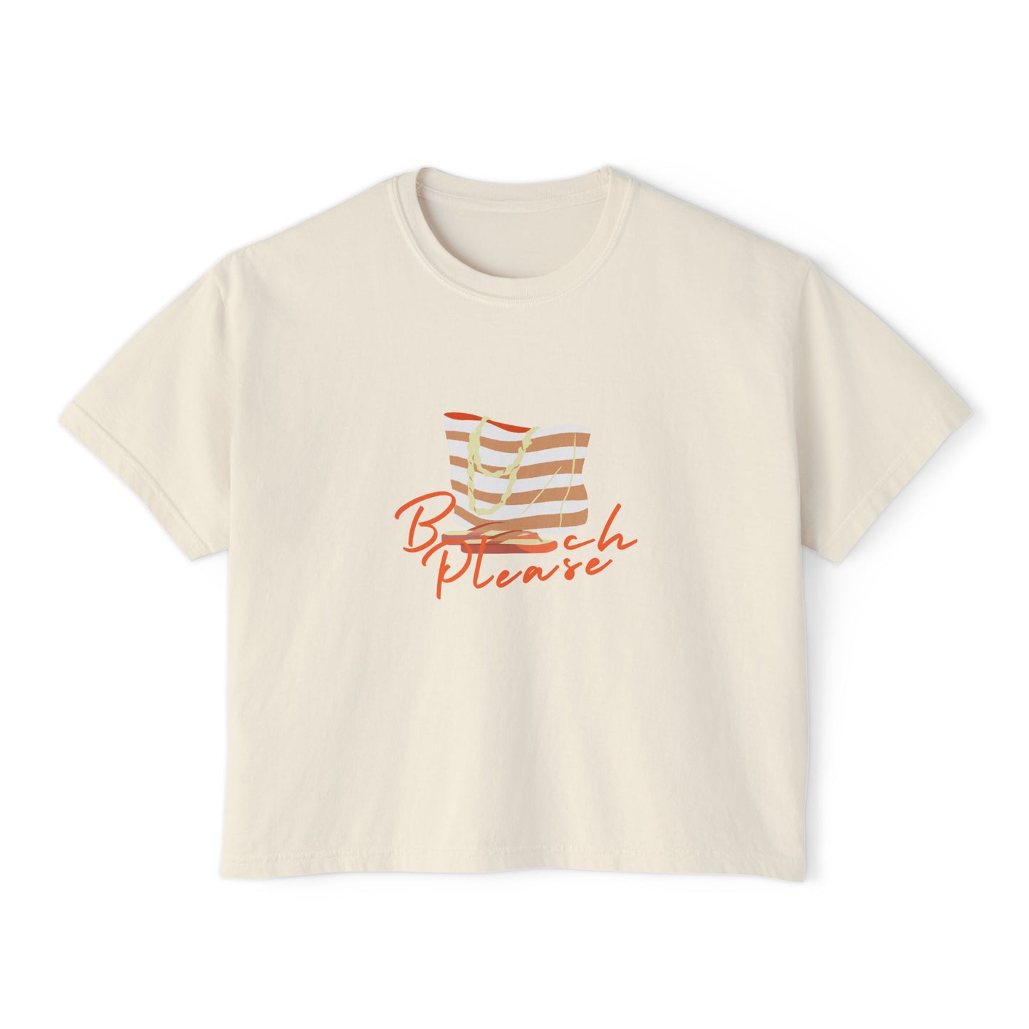 Beach Please Boxy Tee-T-Shirt-Bits of Aloha