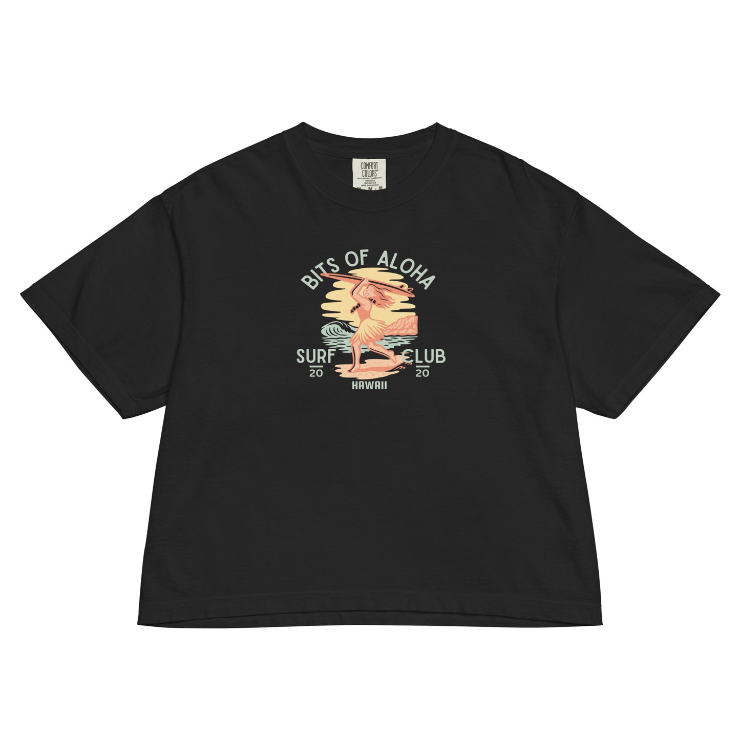 Bits of Aloha Surf Club Boxy Tee – Chasing Waves Graphic-T-Shirt-Bits of Aloha