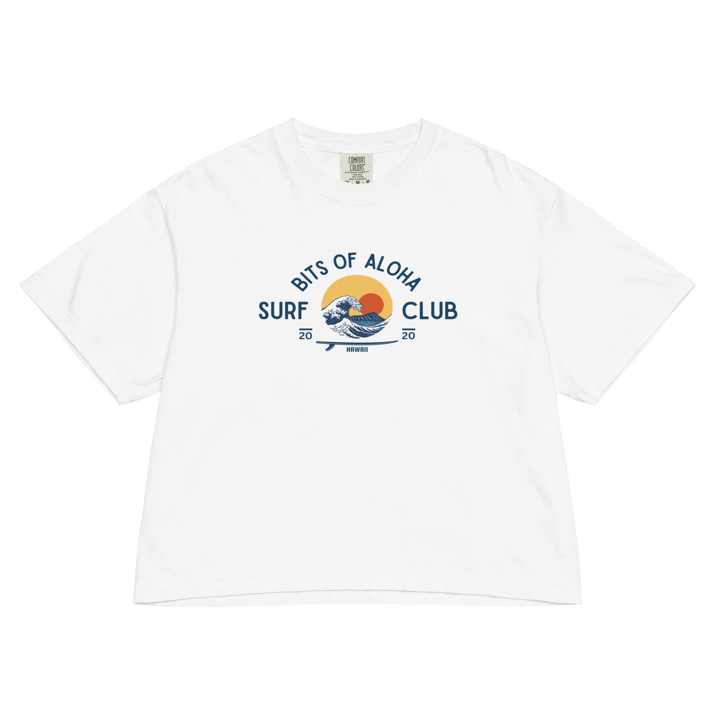 Bits of Aloha Surf Club Boxy Tee – Great Wave & Diamond Head Graphic-T-Shirt-Bits of Aloha