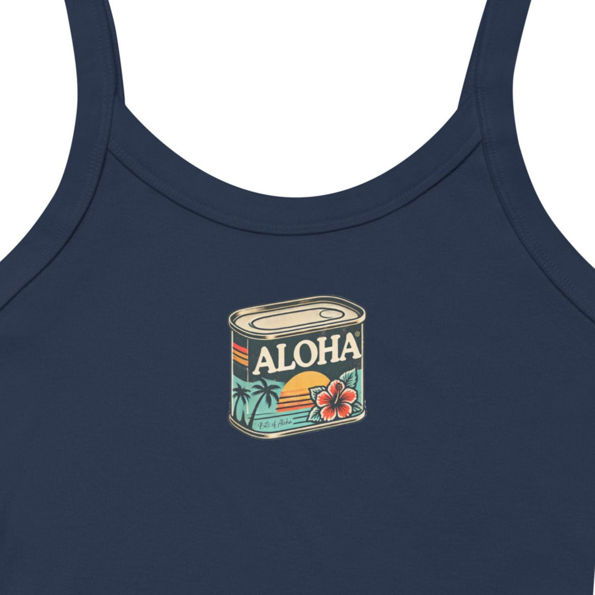 Can of Aloha Printed Rib Tank Top-Tank Top-Bits of Aloha
