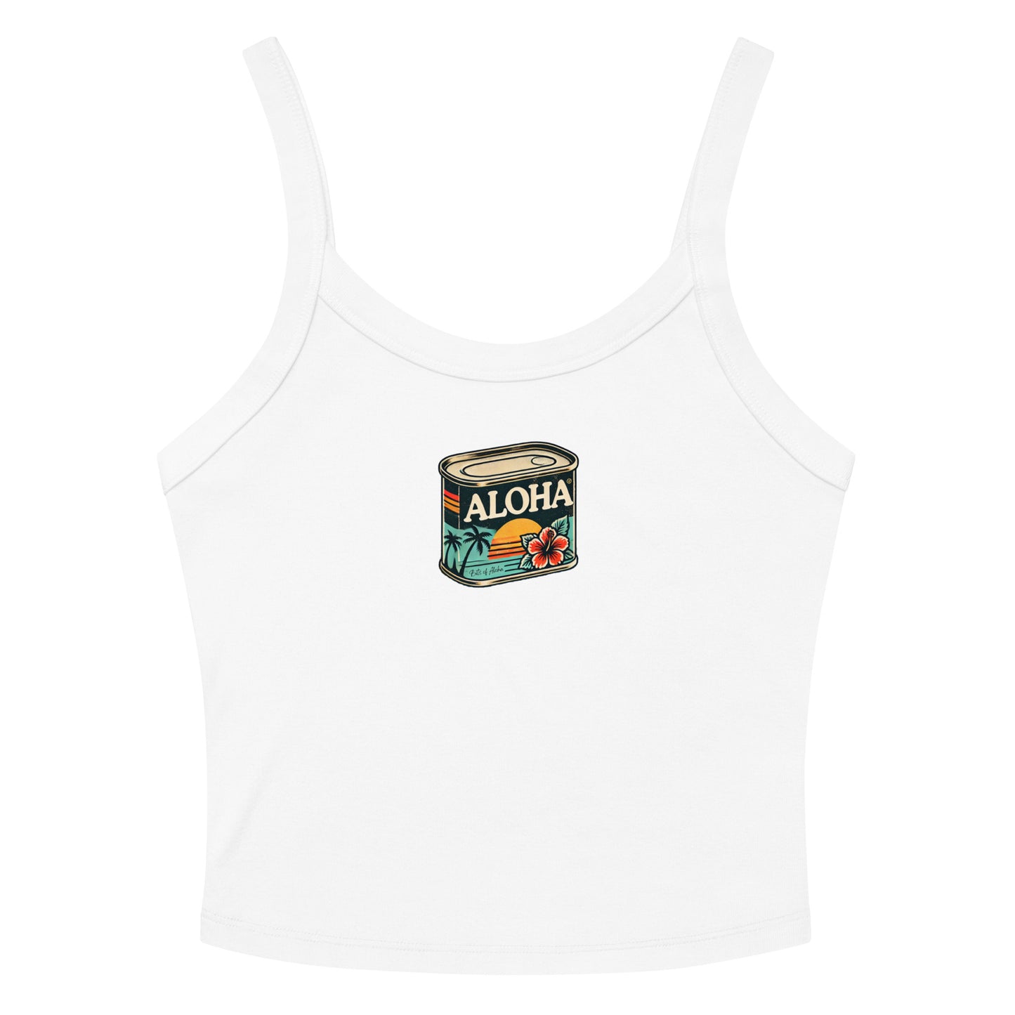Can of Aloha Printed Rib Tank Top-Tank Top-Bits of Aloha
