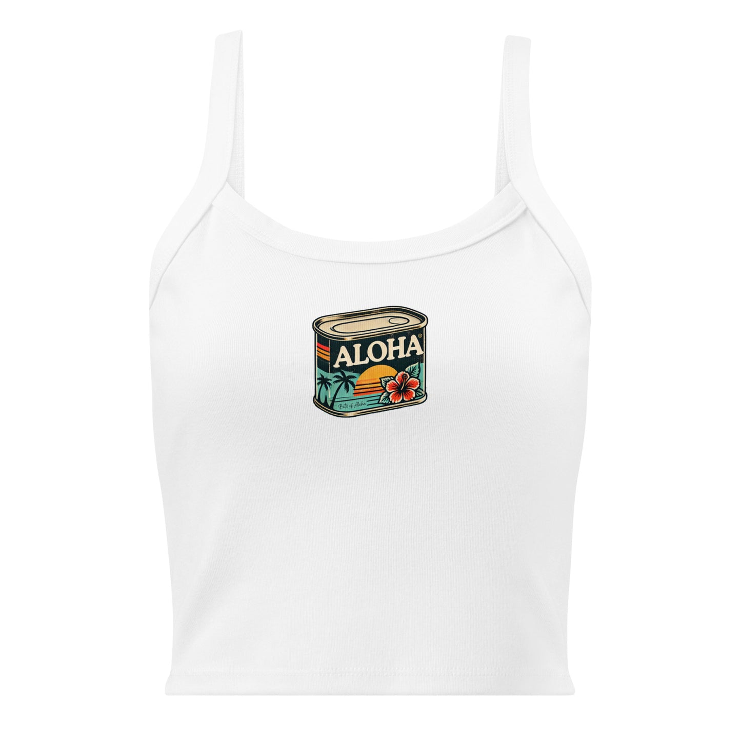 Can of Aloha Printed Rib Tank Top-Tank Top-Bits of Aloha