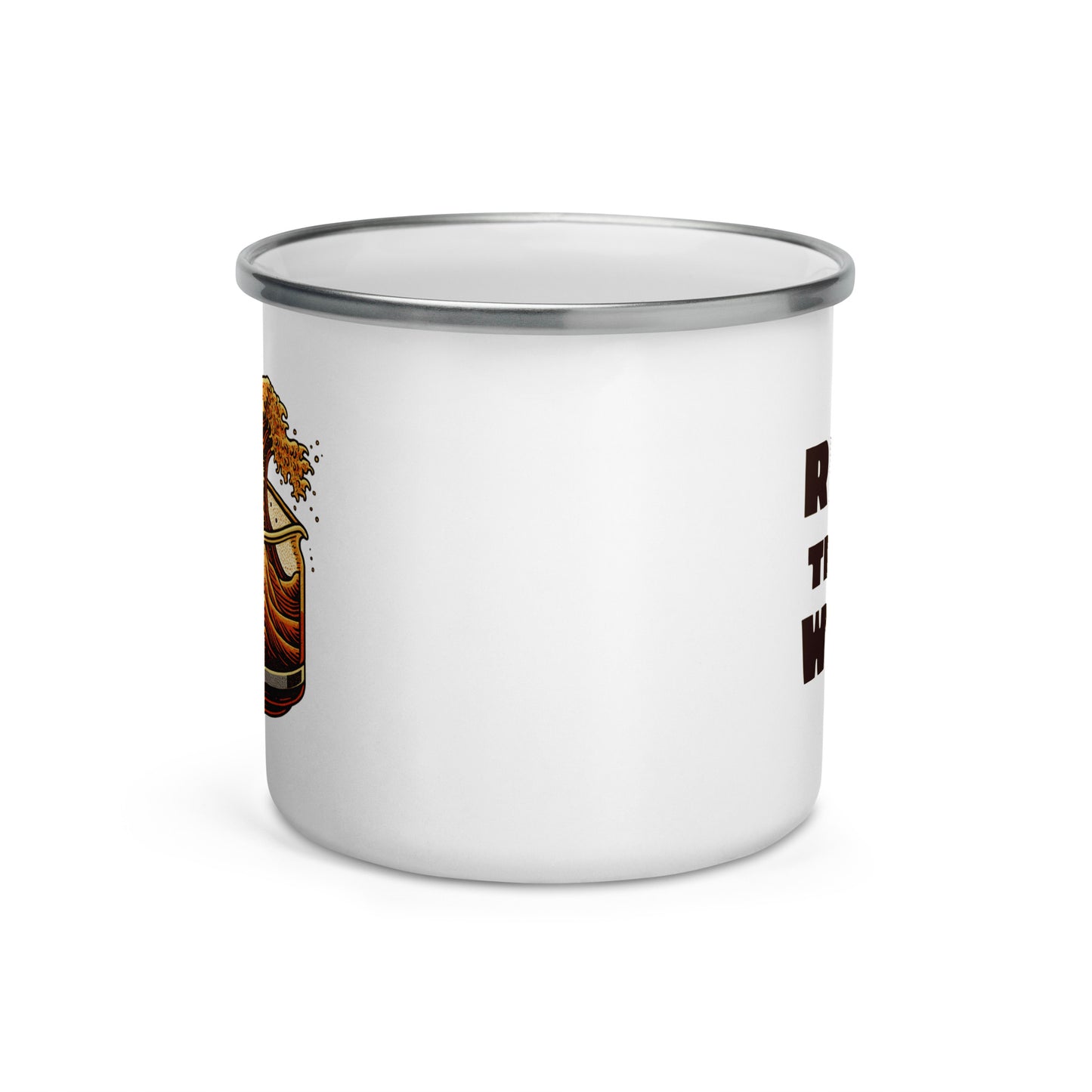 The Great Wave of Coffee Enamel Mug - Ride the Wave-Mug-Bits of Aloha