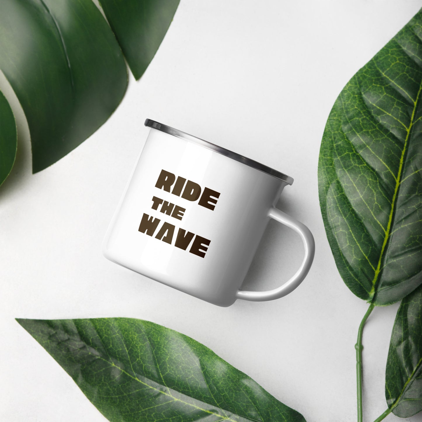 The Great Wave of Coffee Enamel Mug - Ride the Wave-Mug-Bits of Aloha