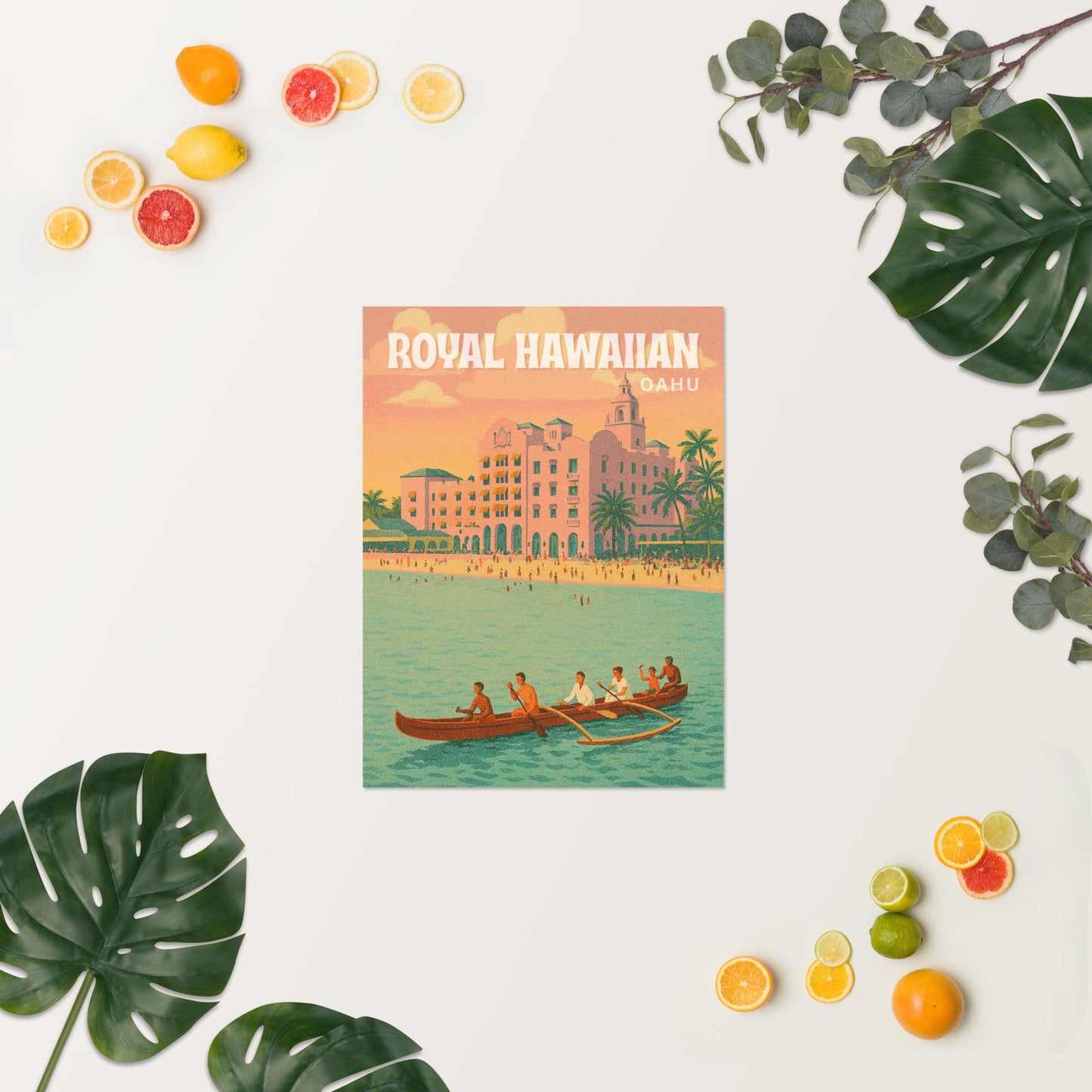 Royal Hawaiian Waikiki Retro Art Poster-Art-Bits of Aloha