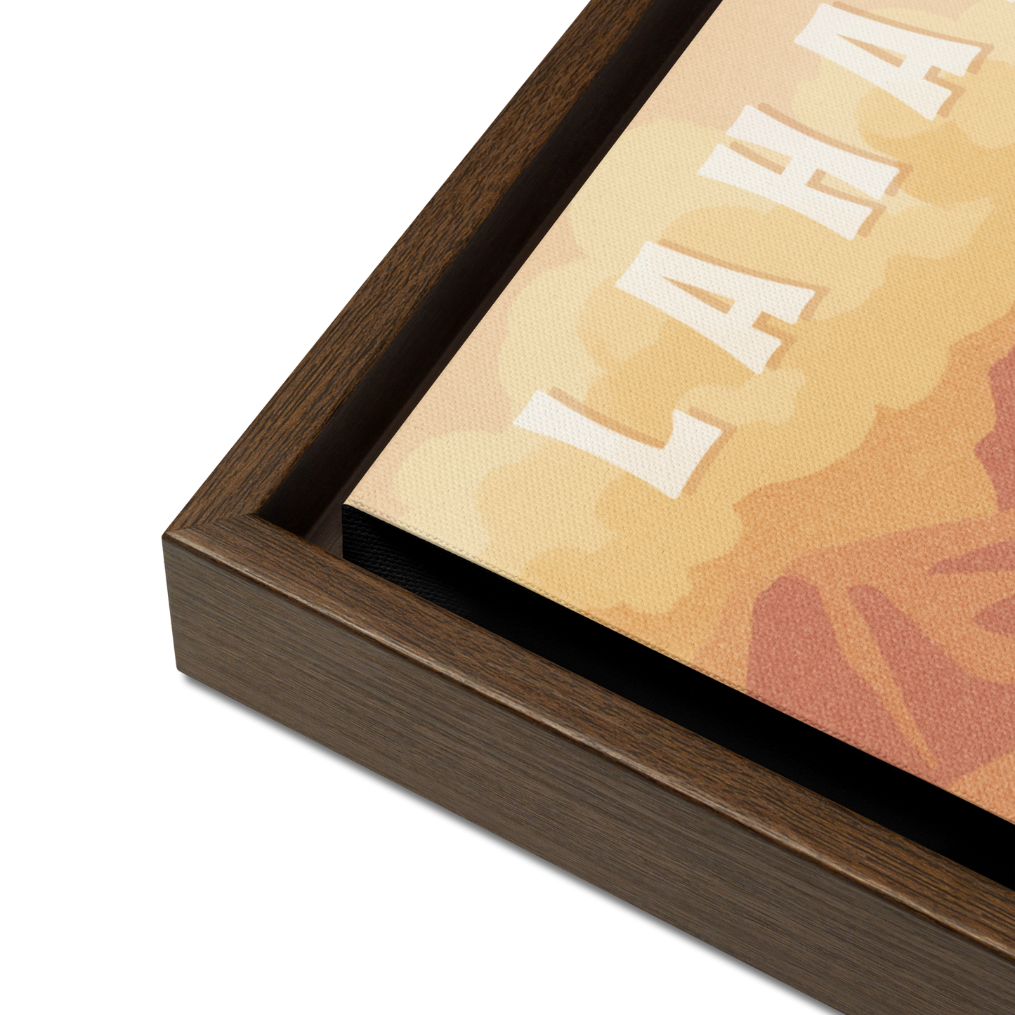 Lahaina Maui Retro Art Framed Canvas