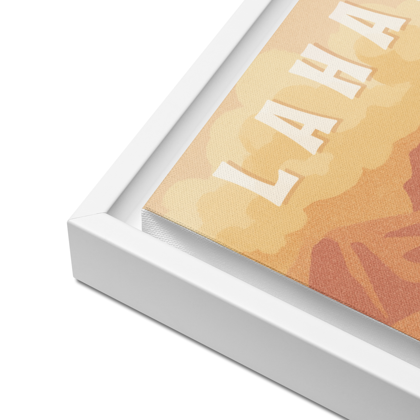 Lahaina Maui Retro Art Framed Canvas