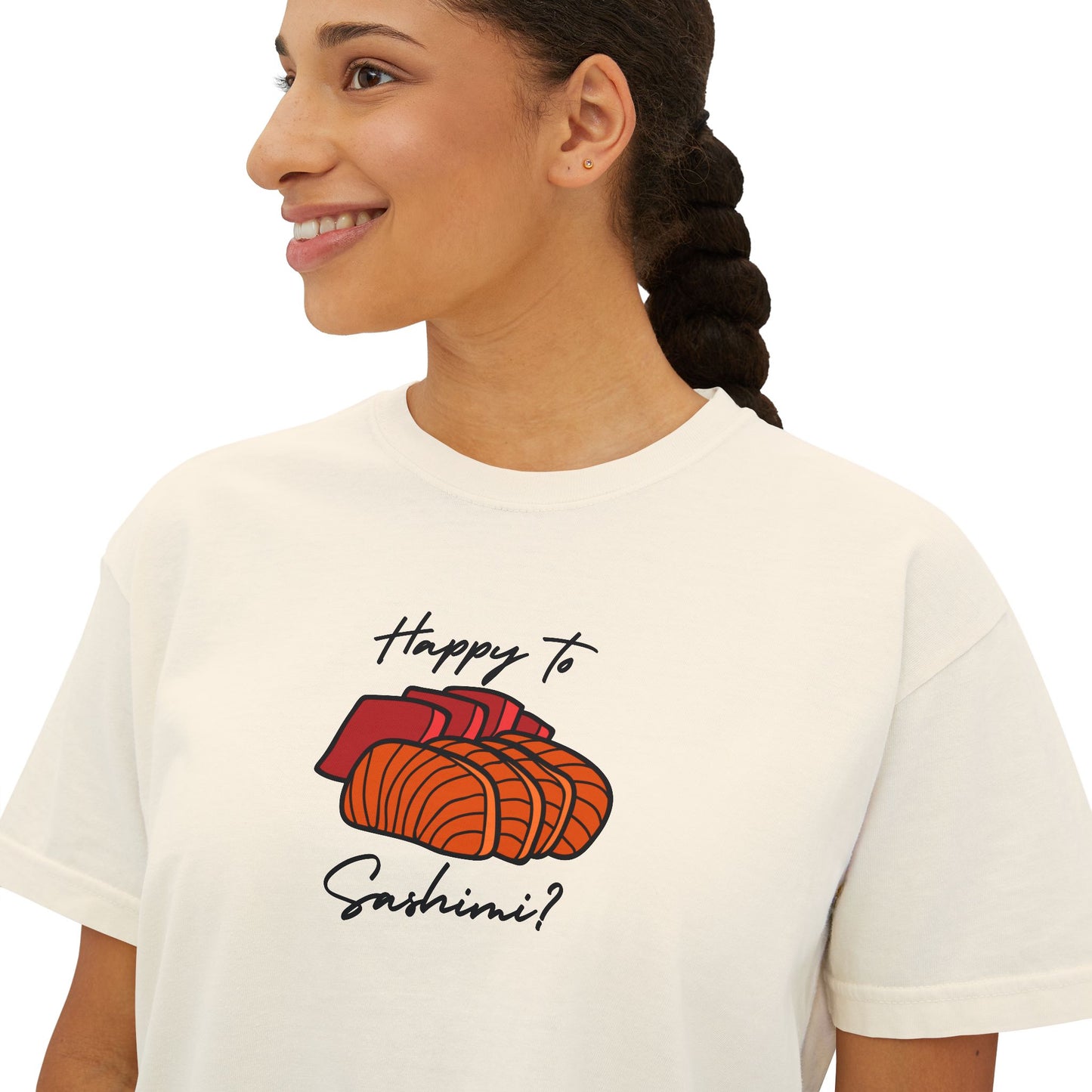 Happy to Sashimi Boxy Tee-T-Shirt-Bits of Aloha