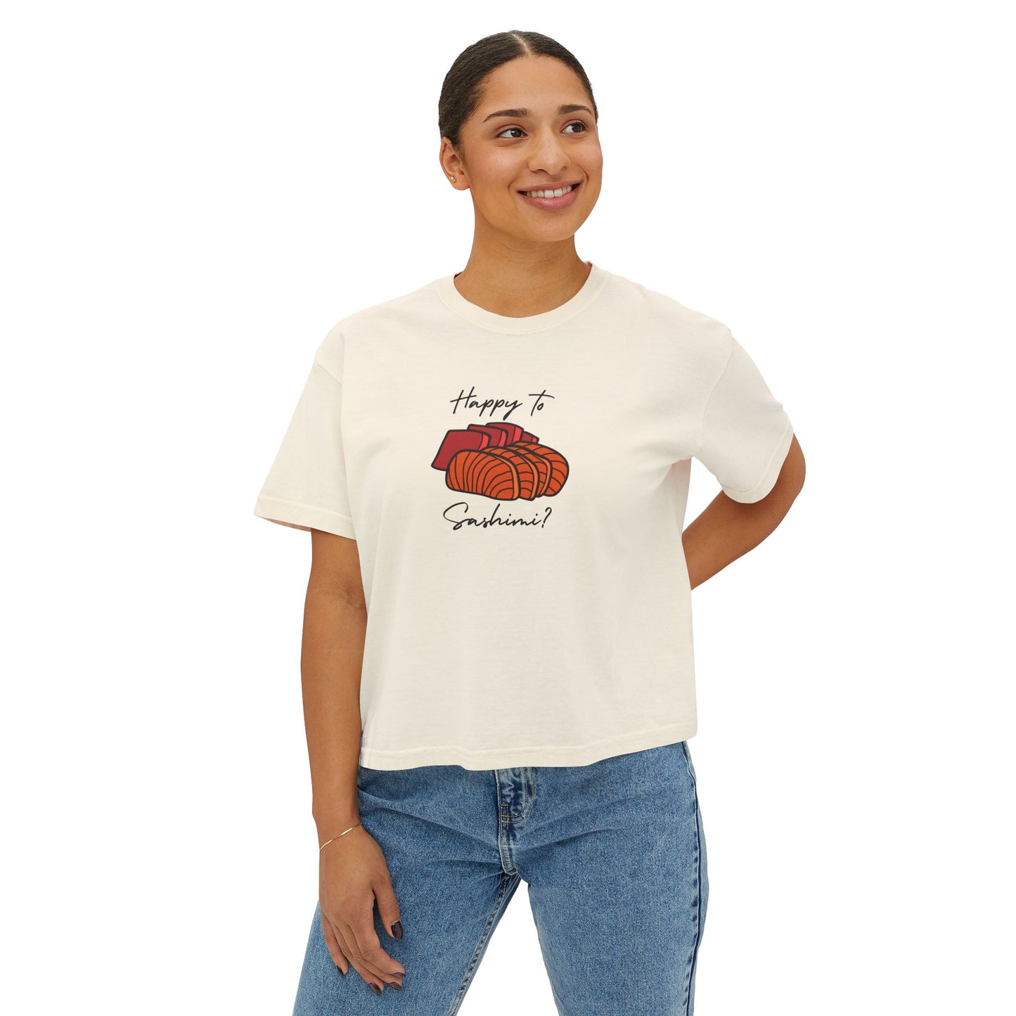 Happy to Sashimi Boxy Tee-T-Shirt-Bits of Aloha