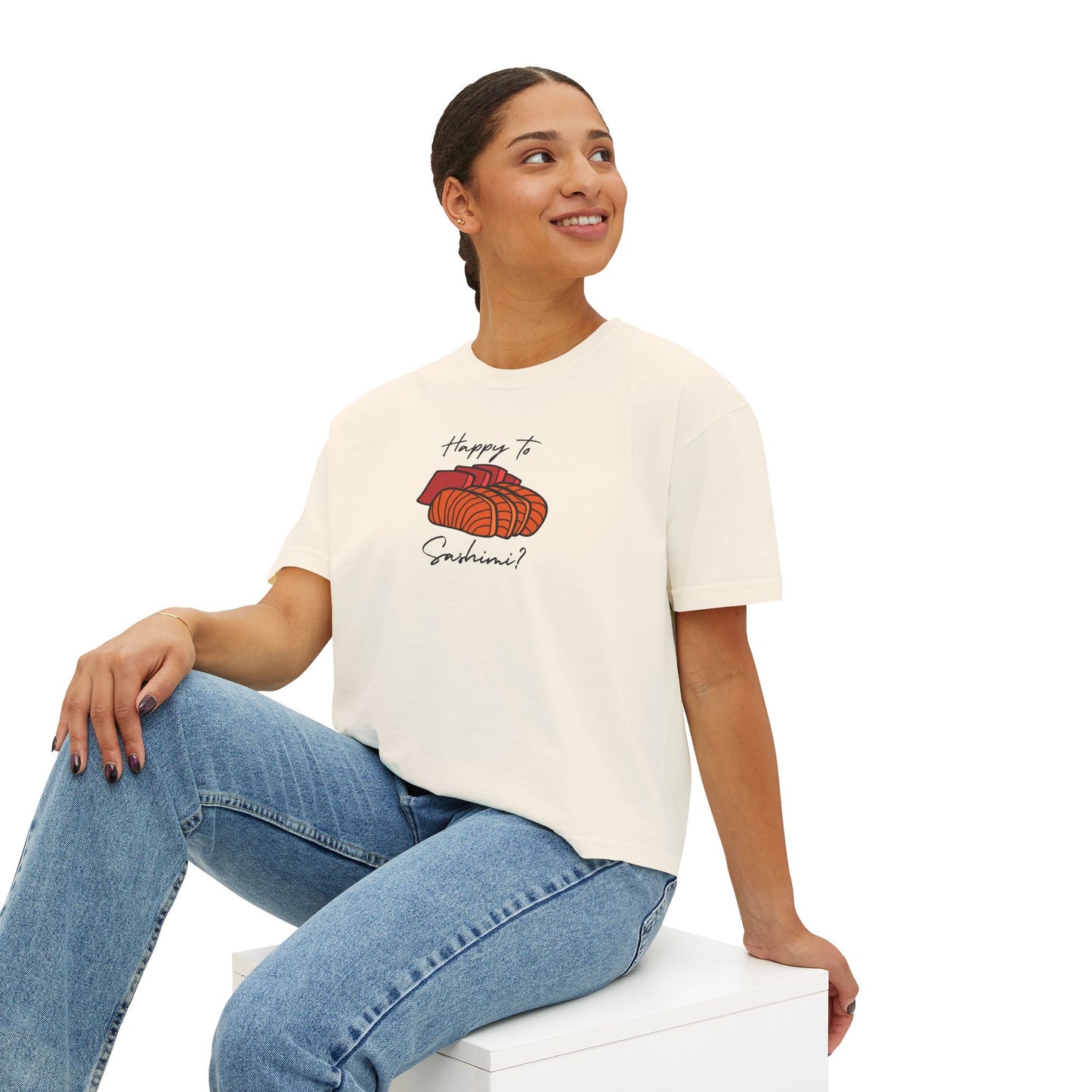 Happy to Sashimi Boxy Tee-T-Shirt-Bits of Aloha