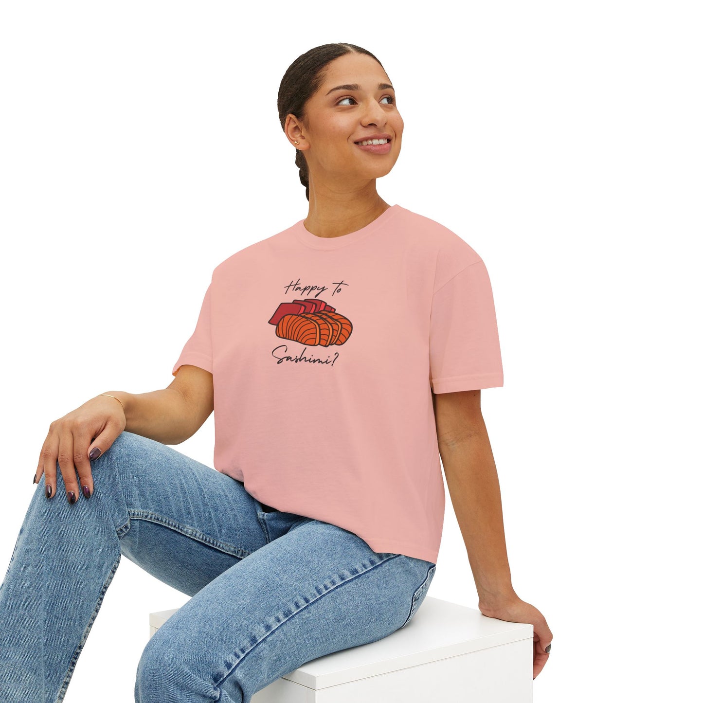 Happy to Sashimi Boxy Tee-T-Shirt-Bits of Aloha