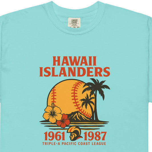 Hawaii Islanders Premium Vintage Baseball Tee – Pacific Coast League Tribute-T-Shirt-Bits of Aloha