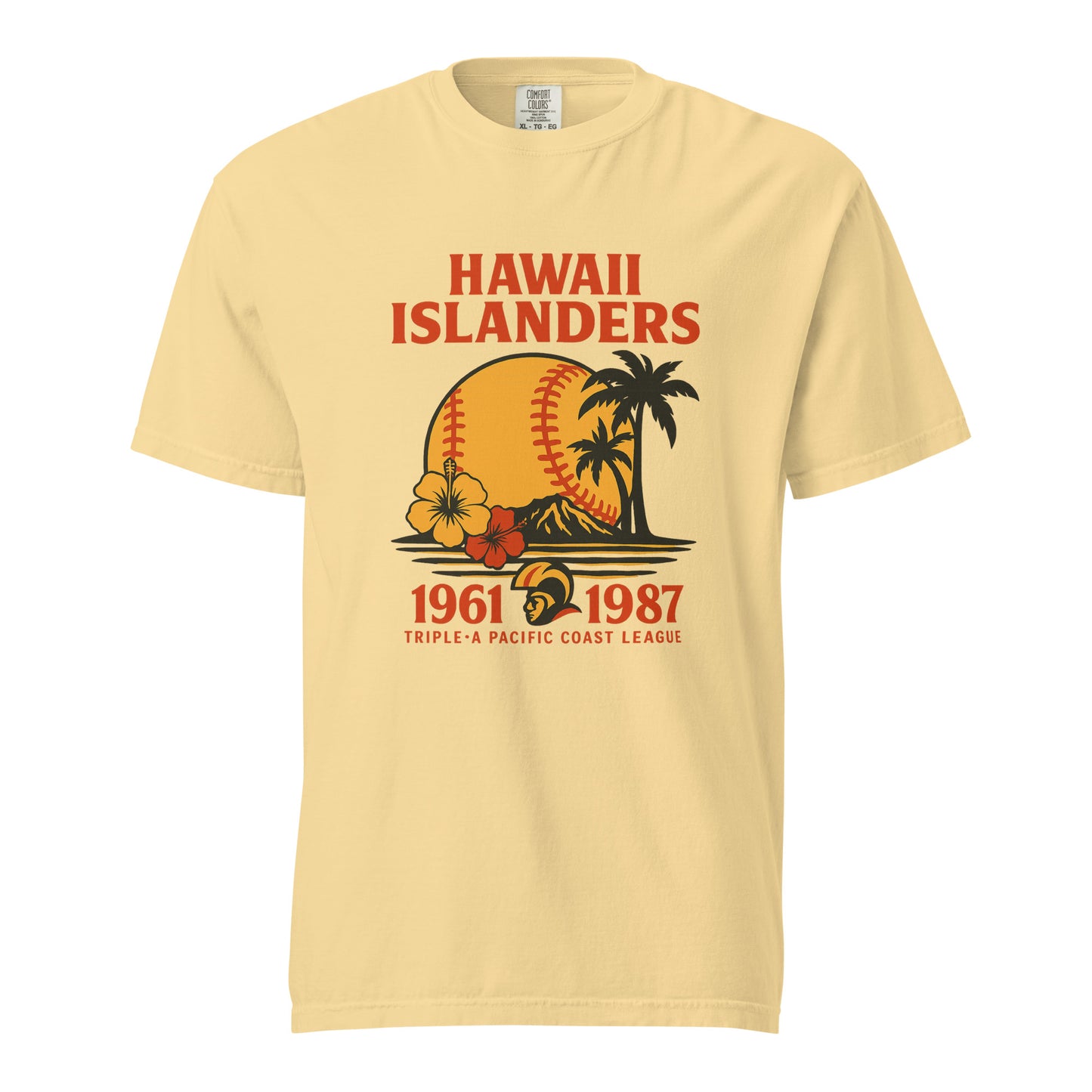 Hawaii Islanders Premium Vintage Baseball Tee – Pacific Coast League Tribute-T-Shirt-Bits of Aloha