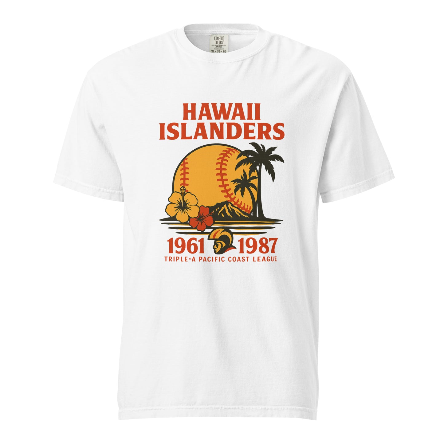 Hawaii Islanders Premium Vintage Baseball Tee – Pacific Coast League Tribute-T-Shirt-Bits of Aloha