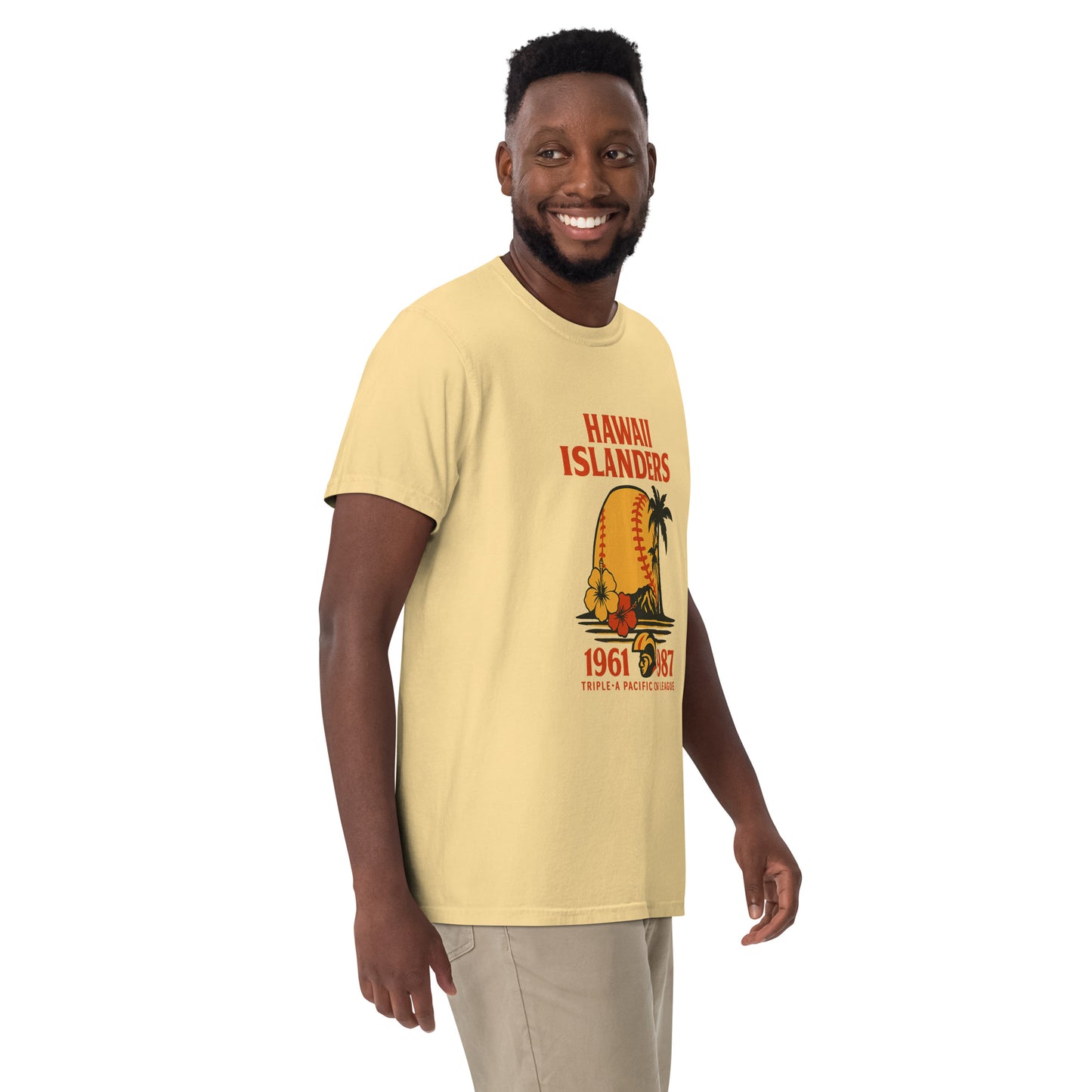 Hawaii Islanders Premium Vintage Baseball Tee – Pacific Coast League Tribute-T-Shirt-Bits of Aloha