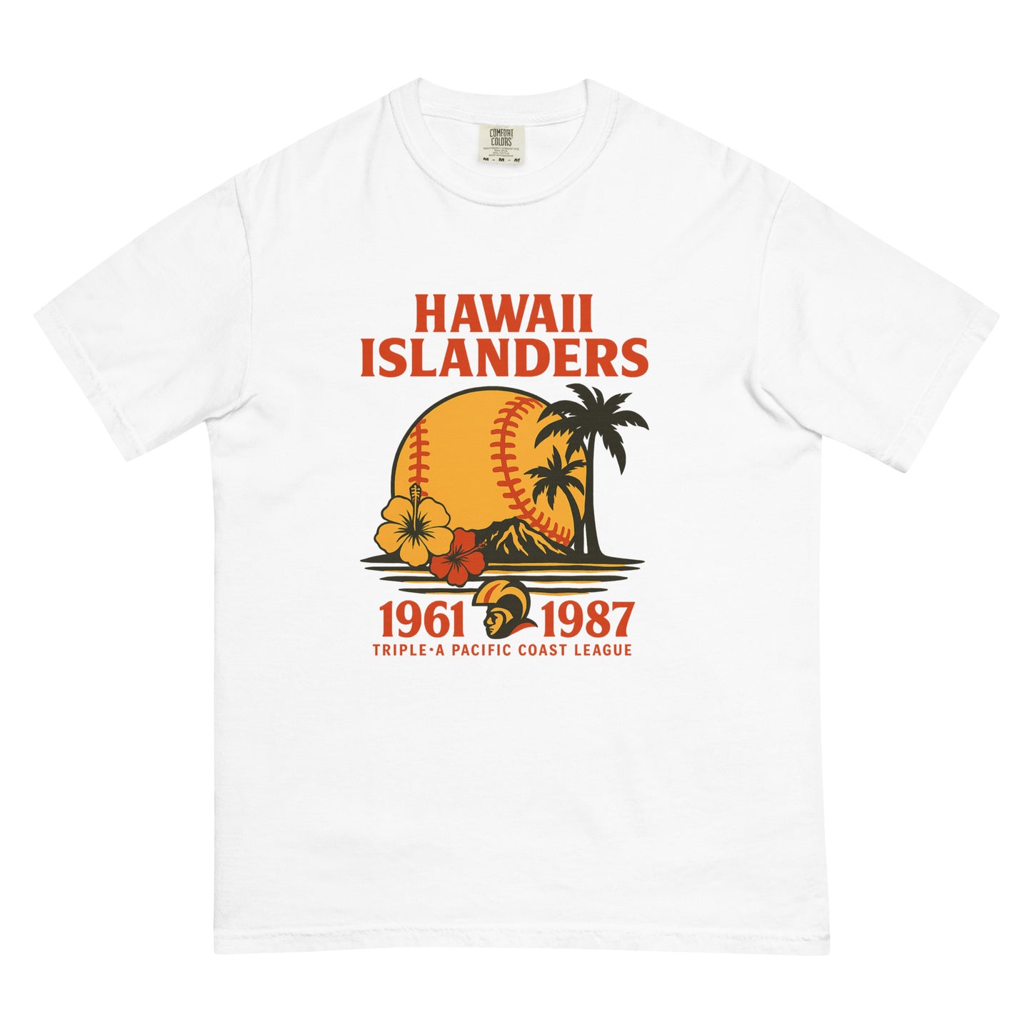 Hawaii Islanders Premium Vintage Baseball Tee – Pacific Coast League Tribute-T-Shirt-Bits of Aloha