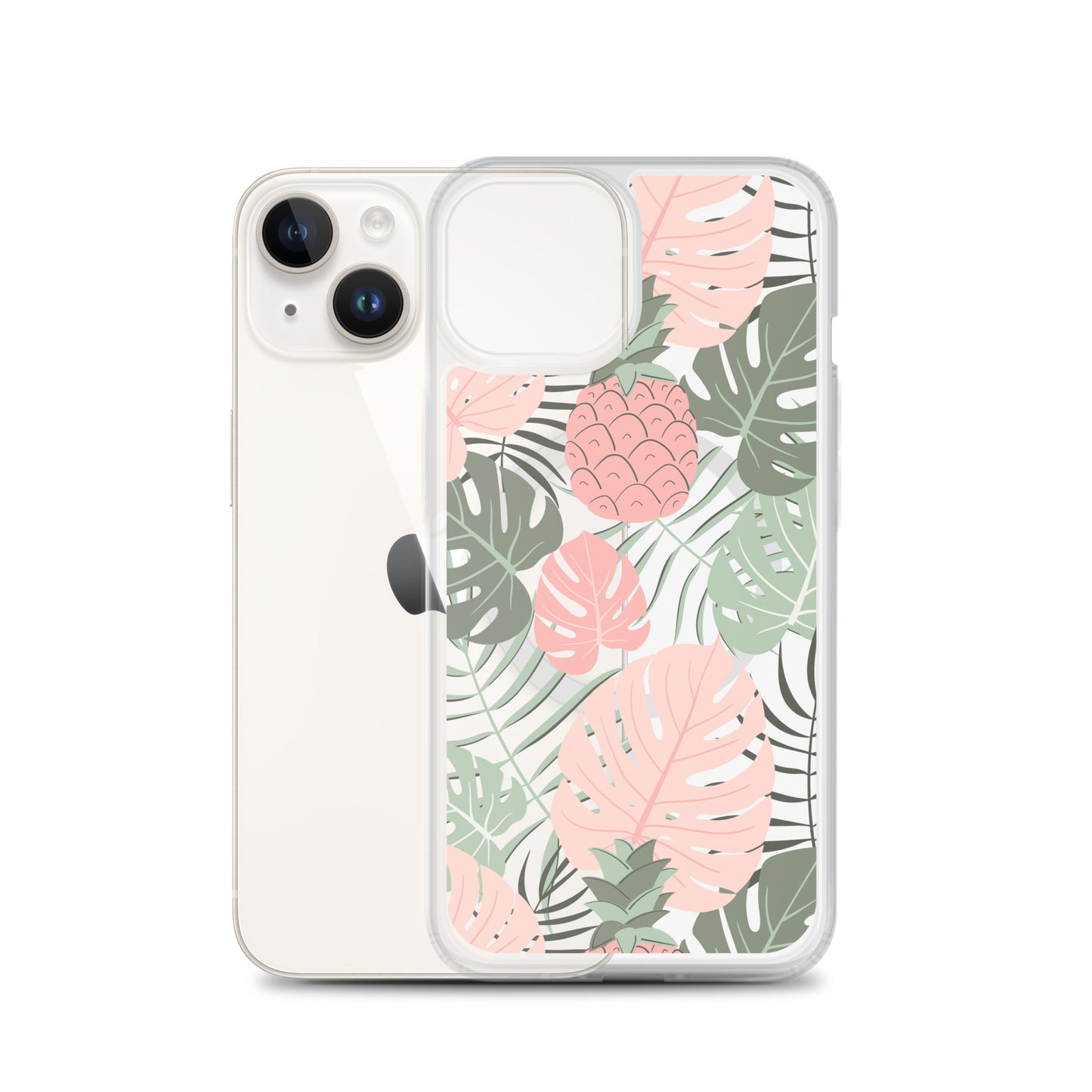 Tropical Foliage MagSafe® clear case for iPhone 14-16 models-Phone Case-Bits of Aloha