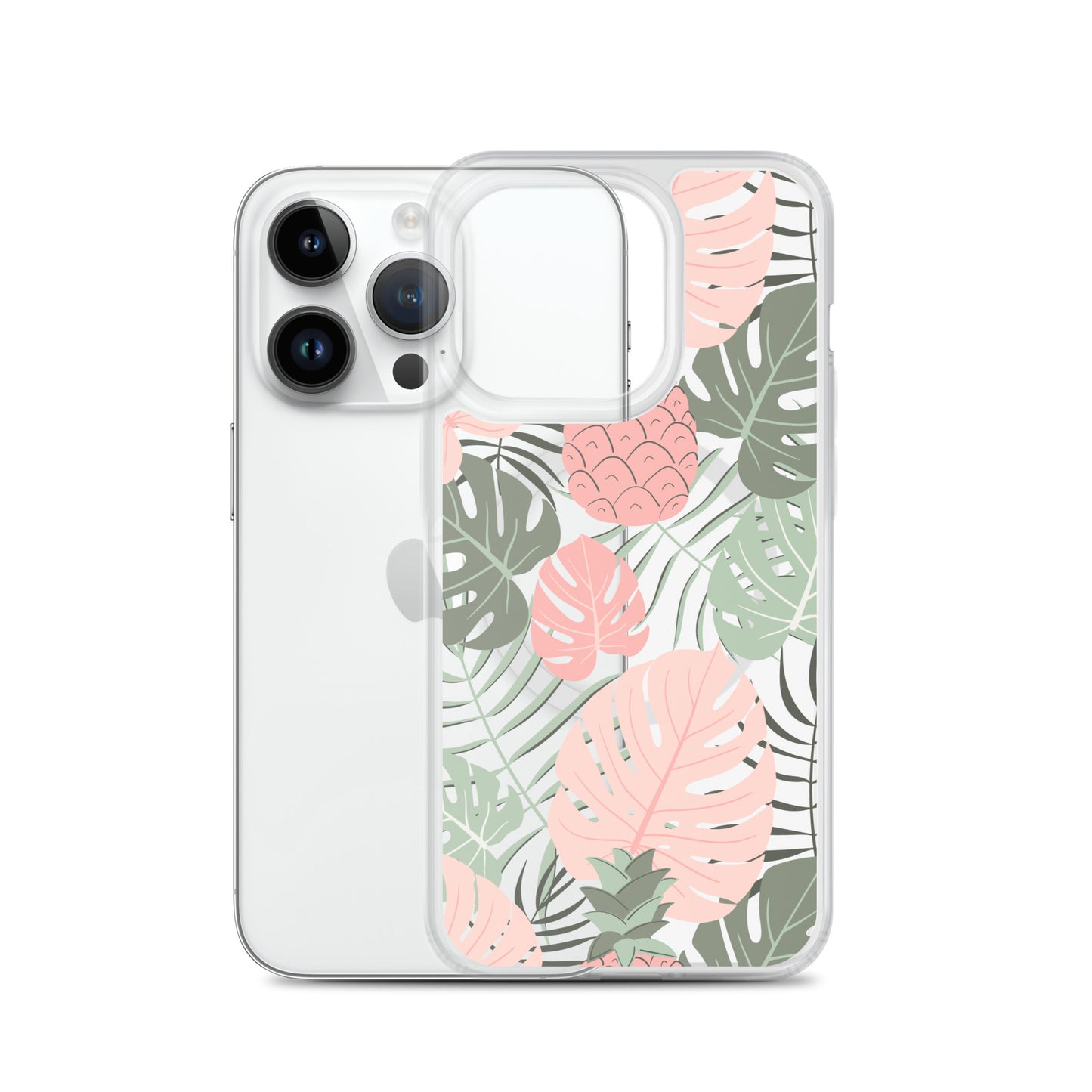 Tropical Foliage MagSafe® clear case for iPhone 14-16 models-Phone Case-Bits of Aloha