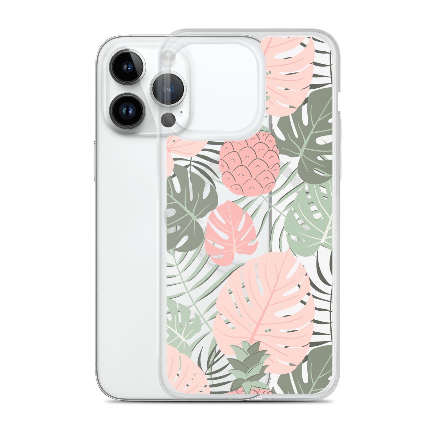 Tropical Foliage MagSafe® clear case for iPhone 14-16 models-Phone Case-Bits of Aloha