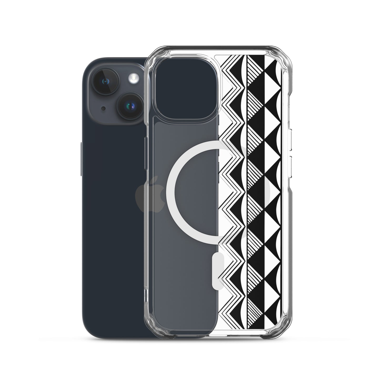 Polynesian Shark Tooth MagSafe® Clear Case for iPhone 14-16 Models-Bits of Aloha