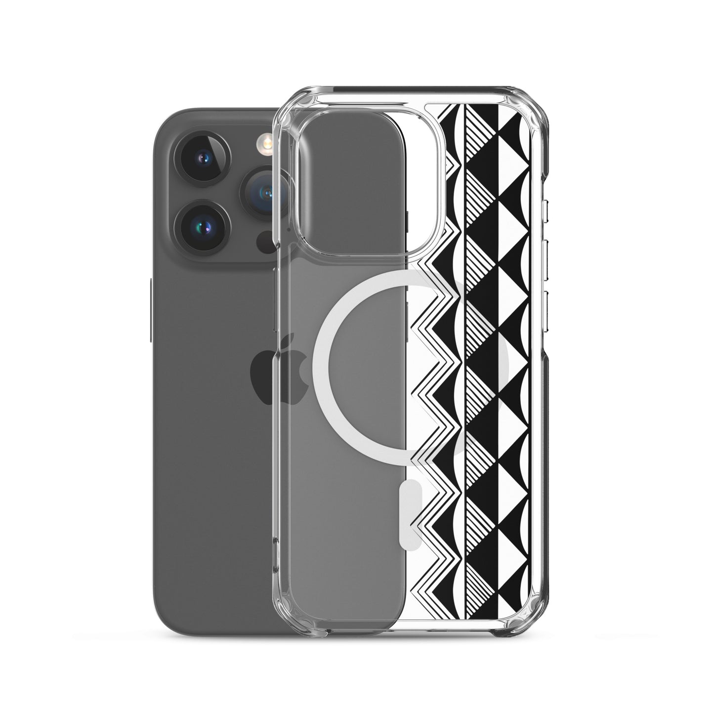 Polynesian Shark Tooth MagSafe® Clear Case for iPhone 14-16 Models-Bits of Aloha