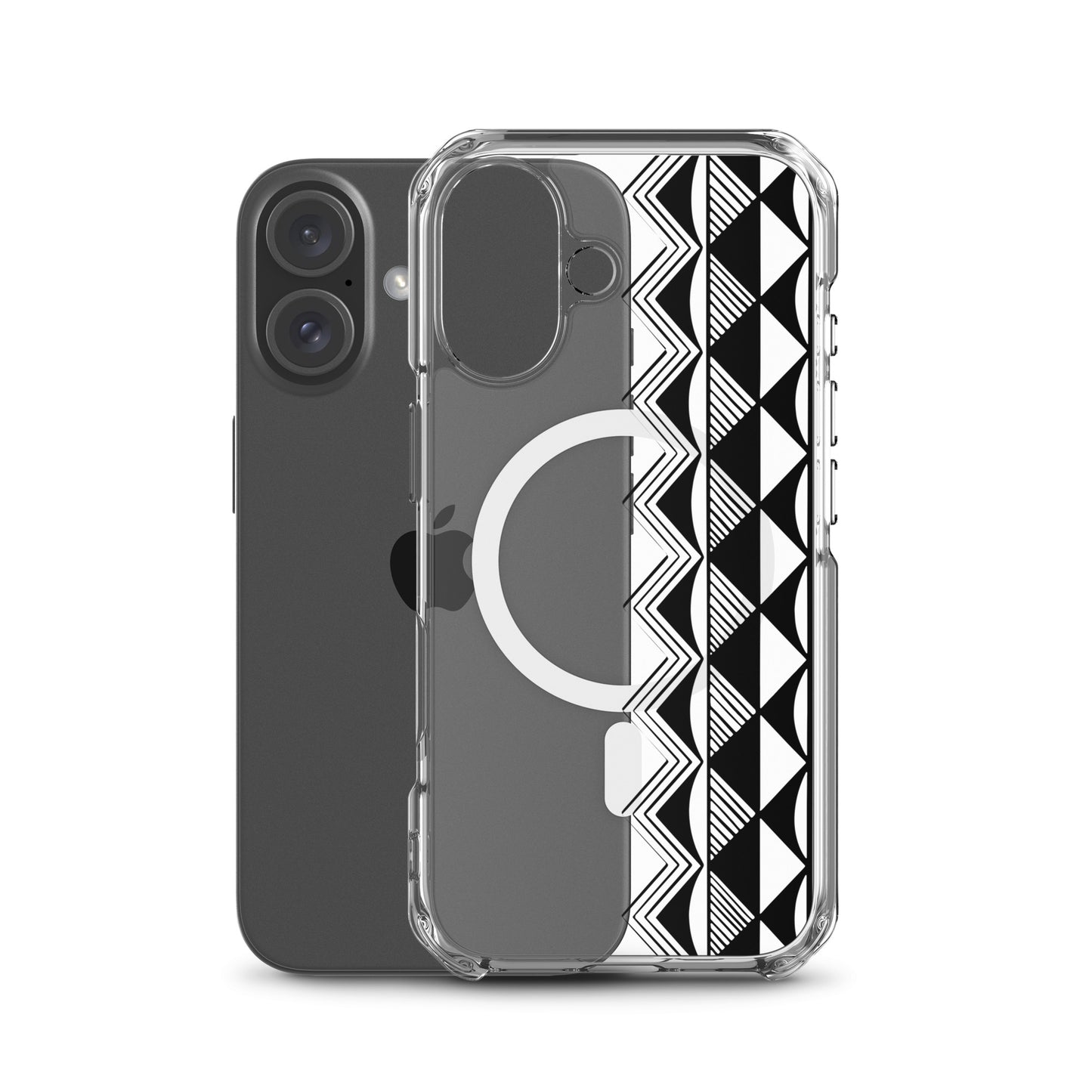 Polynesian Shark Tooth MagSafe® Clear Case for iPhone 14-16 Models-Bits of Aloha