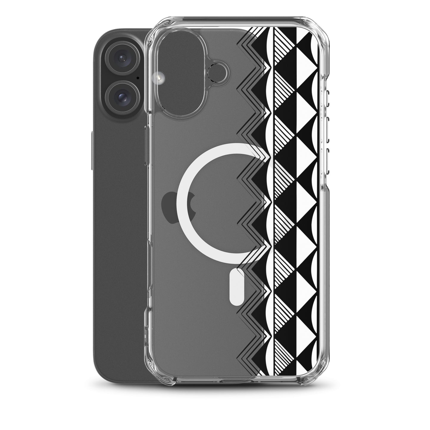 Polynesian Shark Tooth MagSafe® Clear Case for iPhone 14-16 Models-Bits of Aloha