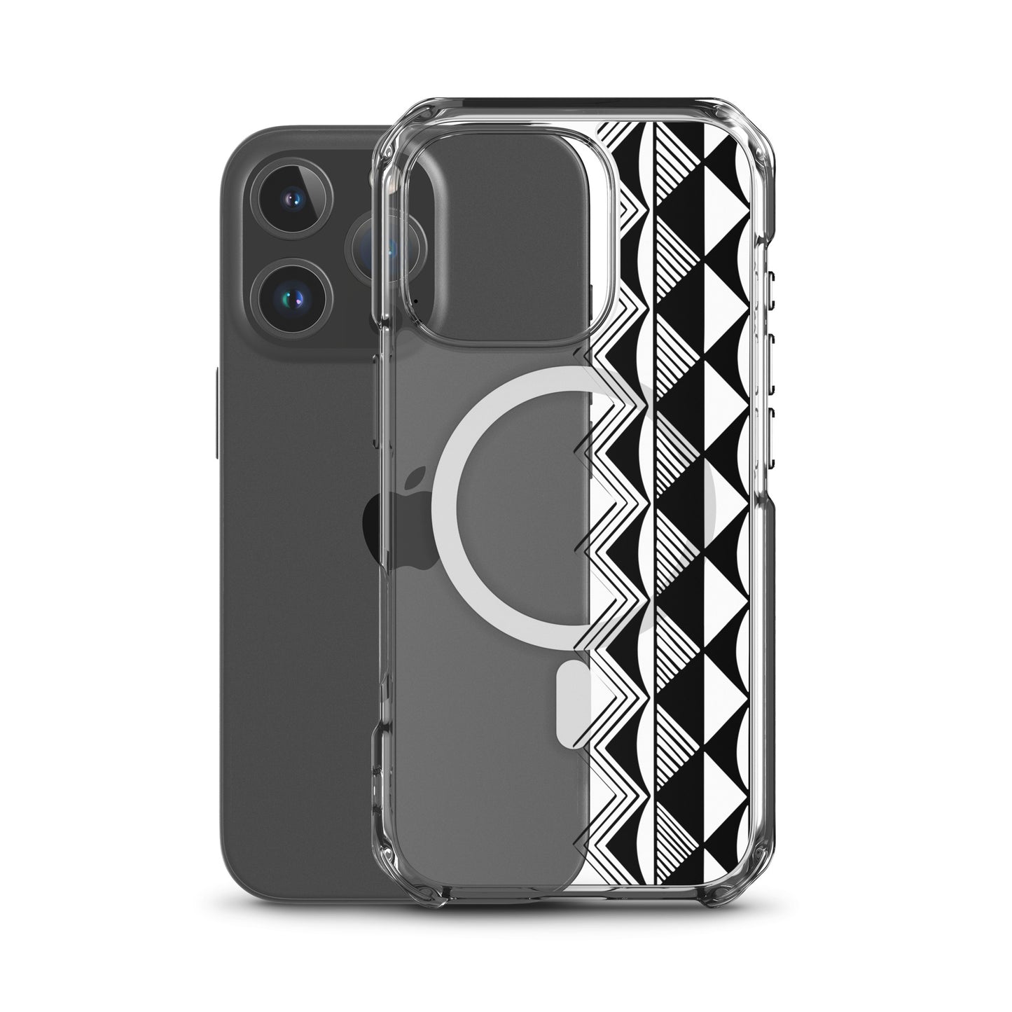 Polynesian Shark Tooth MagSafe® Clear Case for iPhone 14-16 Models-Bits of Aloha